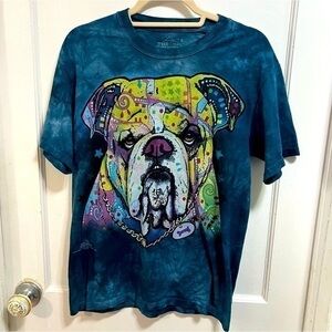 The Mountain tye dye Bulldog abstract T-shirt